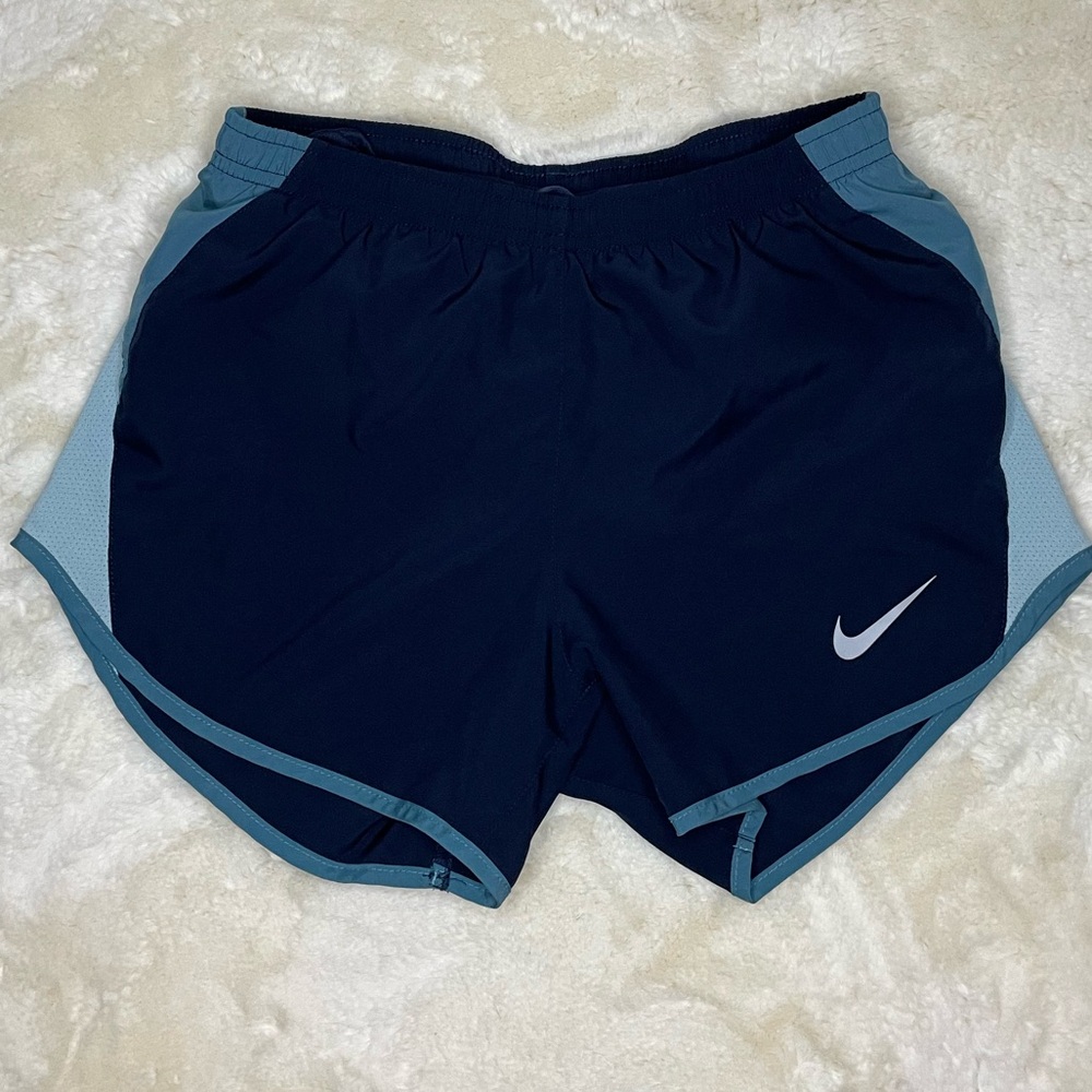 Nike Dri Fit Lined Running Shorts, Navy Blue-Women’s XS